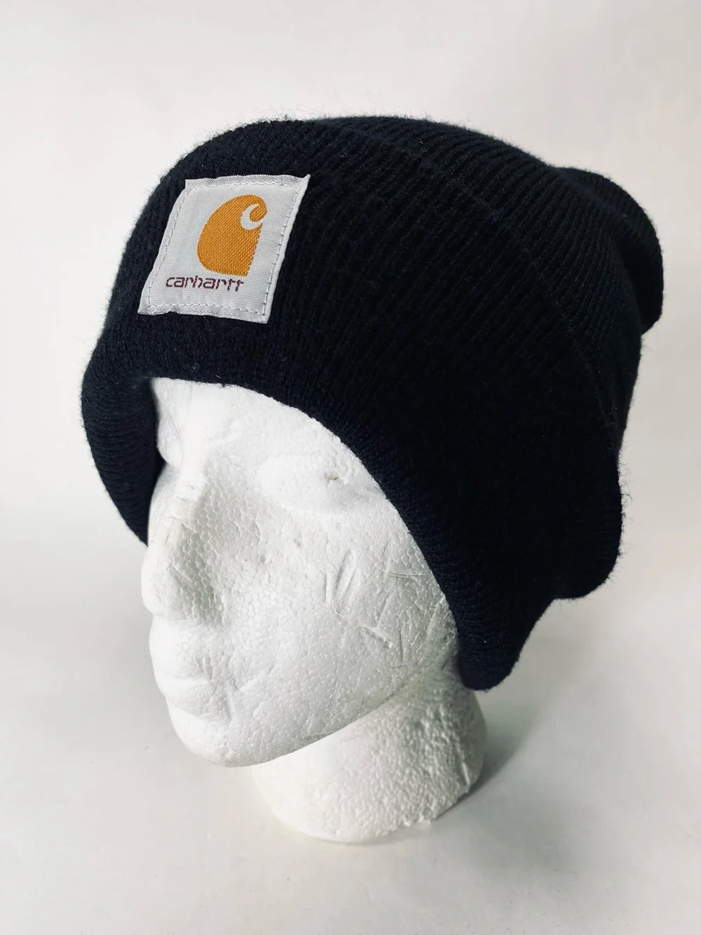 Carhartt Classic Black Foldover Knit Beanie Hat - Unisex